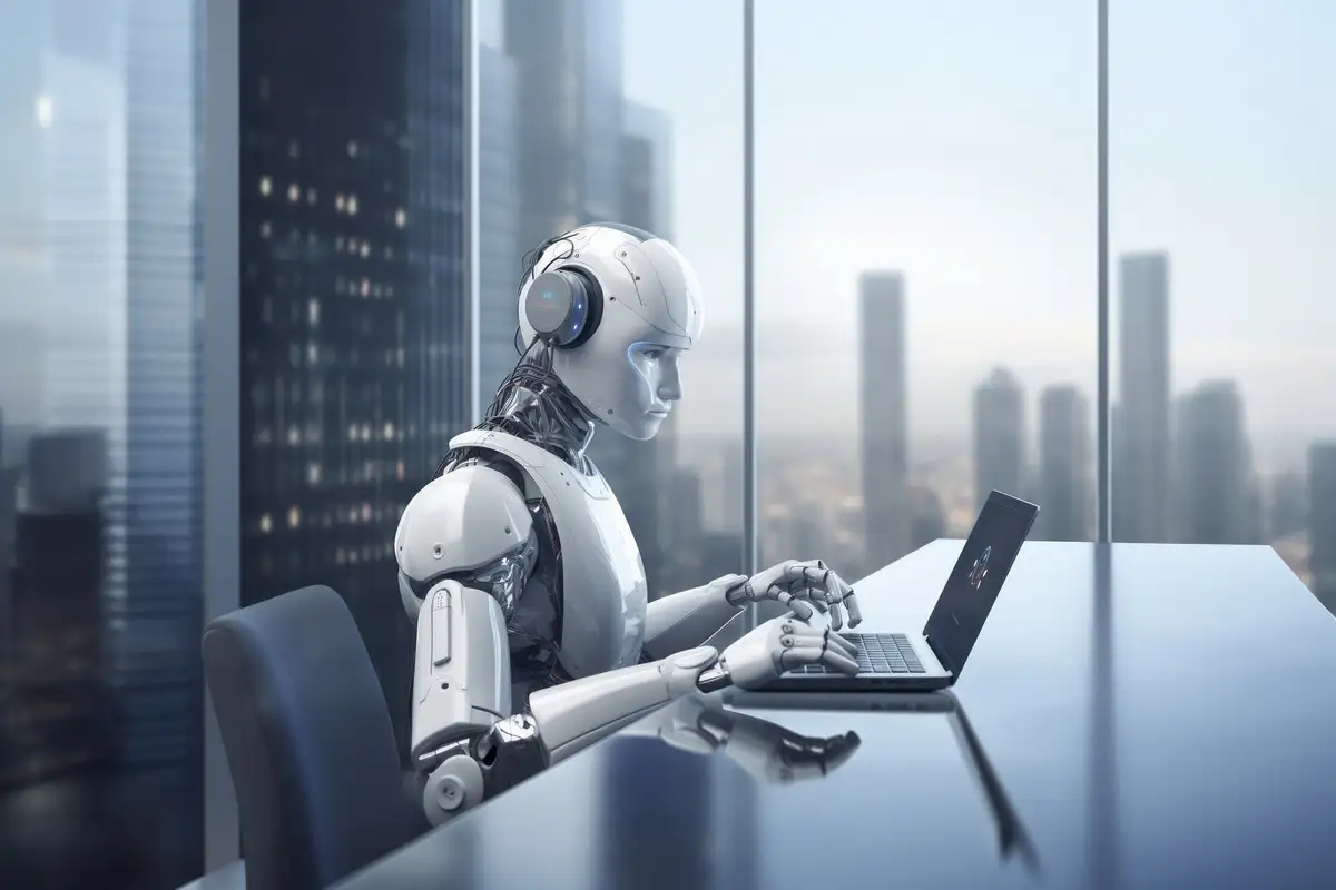 robot working office instead humans